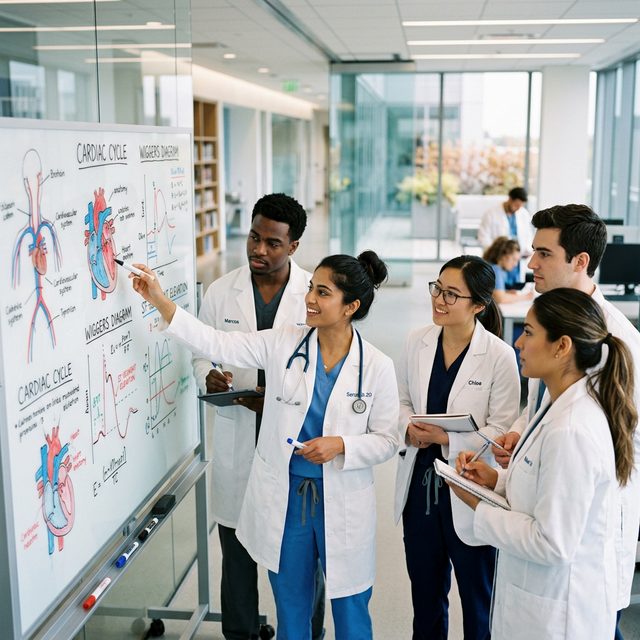 Medical Trainees Studying